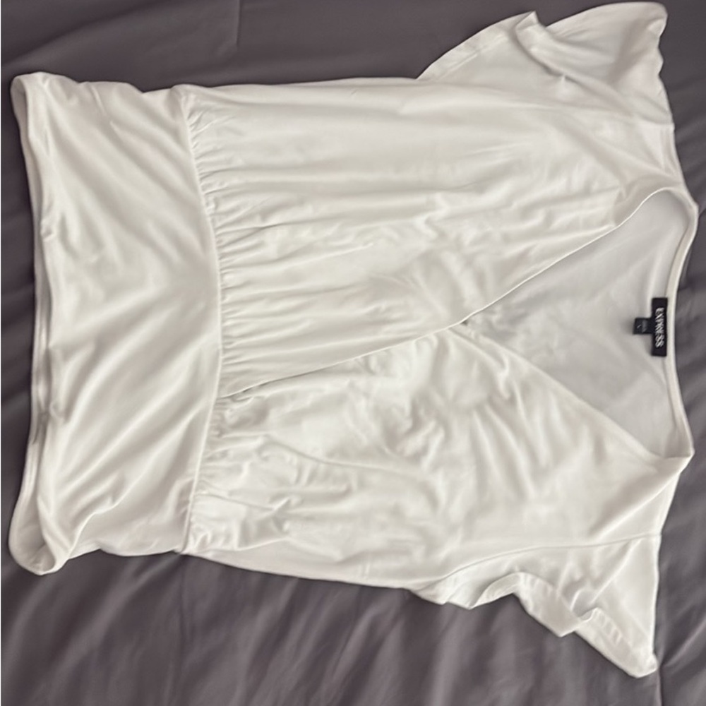 White Short Sleeve Blouse